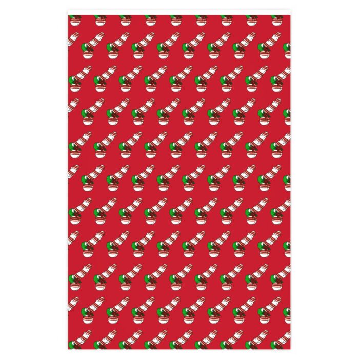 Wrapping Paper - Peppermint Dick on Red