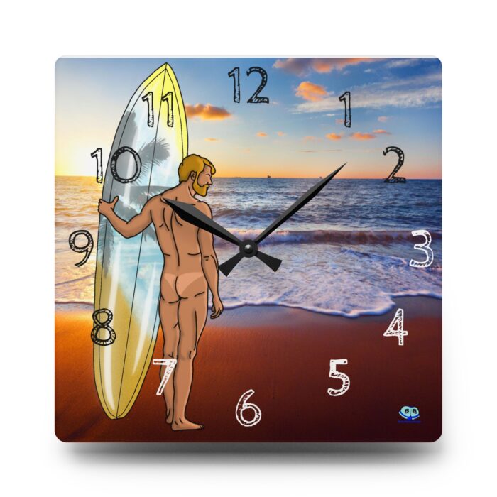 Acrylic Wall Clock - Tan Lines