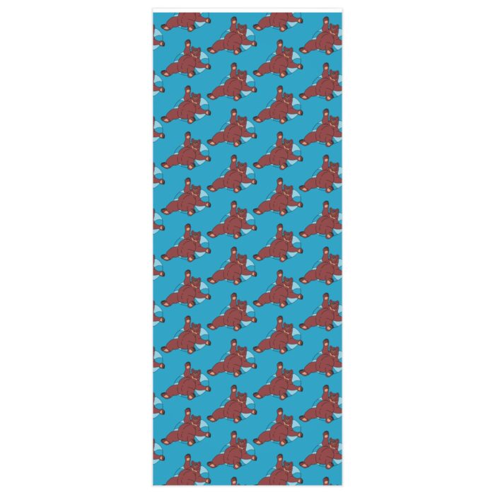 Wrapping Paper - Inner Tube Bear on Blue - Image 3