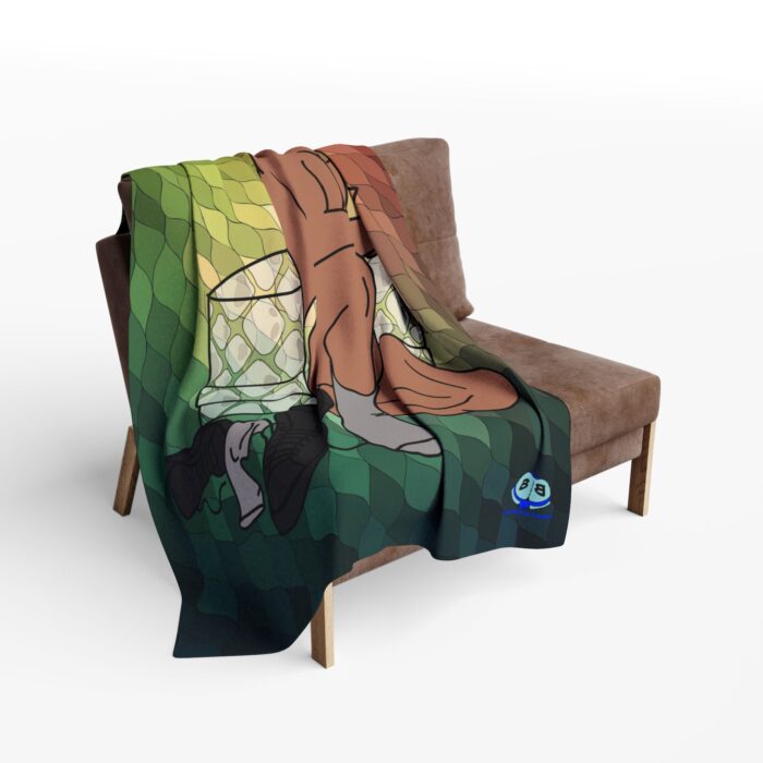 Arctic Fleece Blanket - Snake Skin Ottoman - Image 8