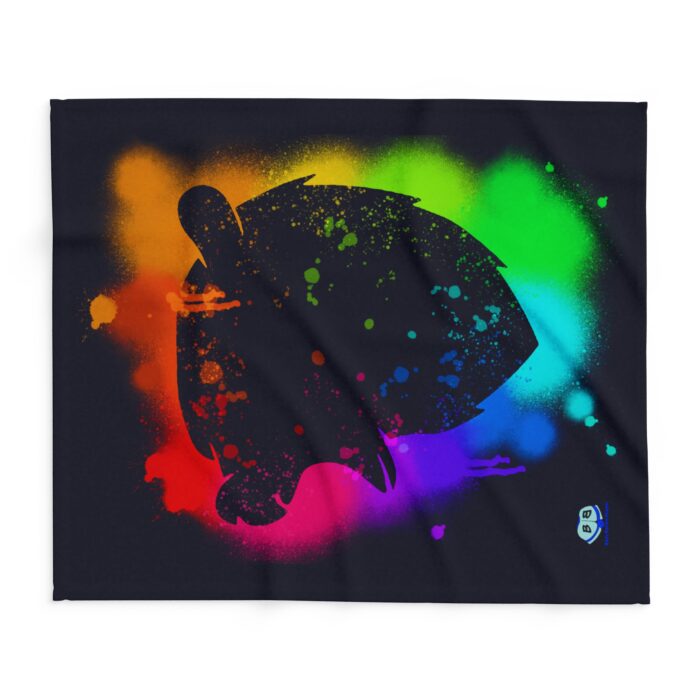 Arctic Fleece Blanket - Bear Paint Rainbow - Image 2