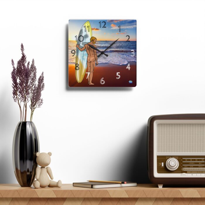 Acrylic Wall Clock - Tan Lines - Image 4