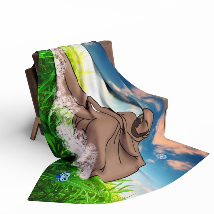 Arctic Fleece Blanket - Dandelions - Image 4