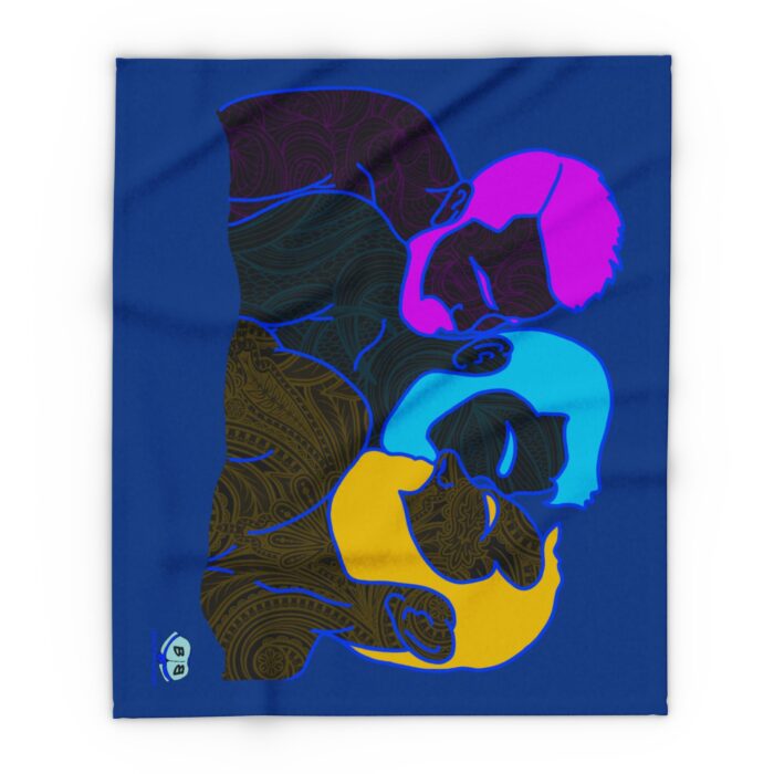 Arctic Fleece Blanket - Throuple Pop Art - Image 5