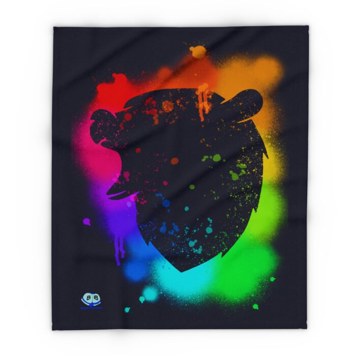 Arctic Fleece Blanket - Bear Paint Rainbow