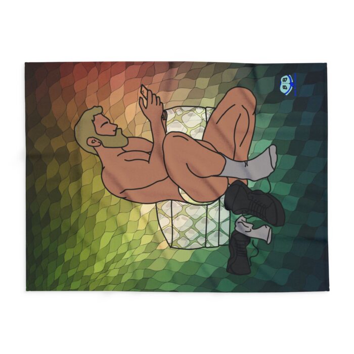 Arctic Fleece Blanket - Snake Skin Ottoman - Image 2