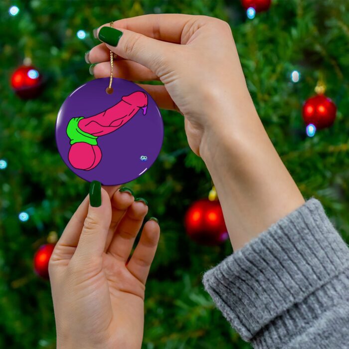 Ceramic Ornament - Cock and Ball Stretcher Pop Art - Image 3