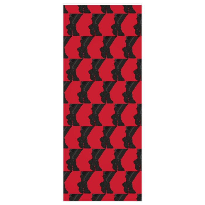 Wrapping Paper - Leather Boots on Red - Image 3