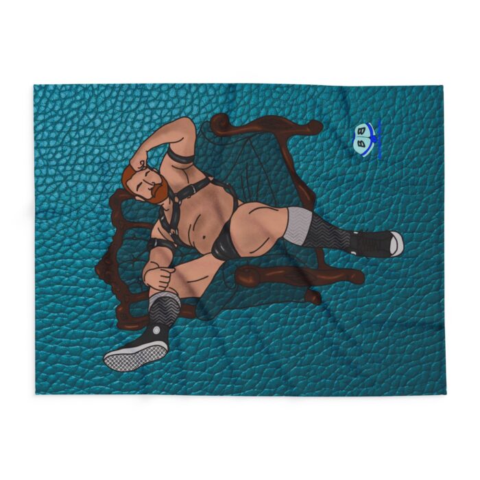 Arctic Fleece Blanket - Leather Chair - Image 5
