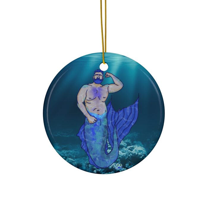 Ceramic Ornament - MerCub Blue Merman