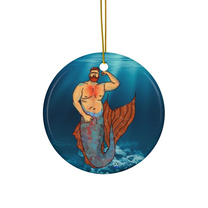 Ceramic Ornament - MerCub Orange Merman