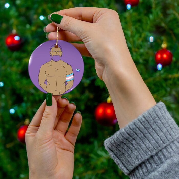 Ceramic Ornament - Trans Pride - Image 3