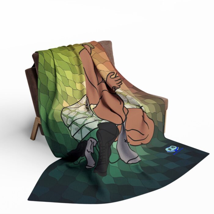 Arctic Fleece Blanket - Snake Skin Ottoman - Image 4