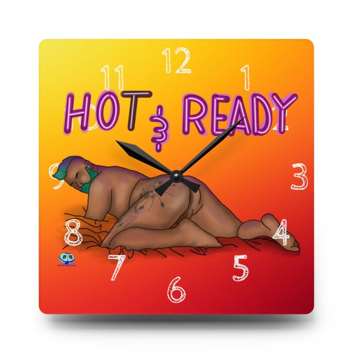 Acrylic Wall Clock - Hot and Ready