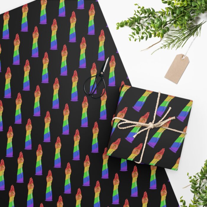 Wrapping Paper - Handy Stripes on Black - Image 4