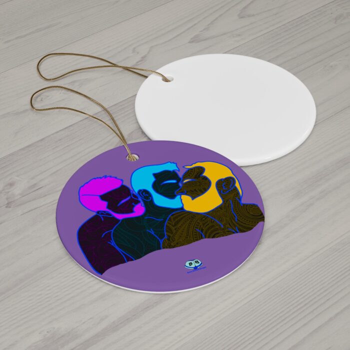 Ceramic Ornament - Throuple Pop Art - Image 2