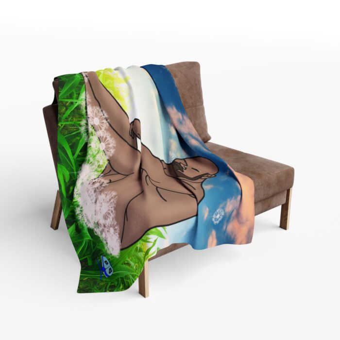 Arctic Fleece Blanket - Dandelions - Image 8