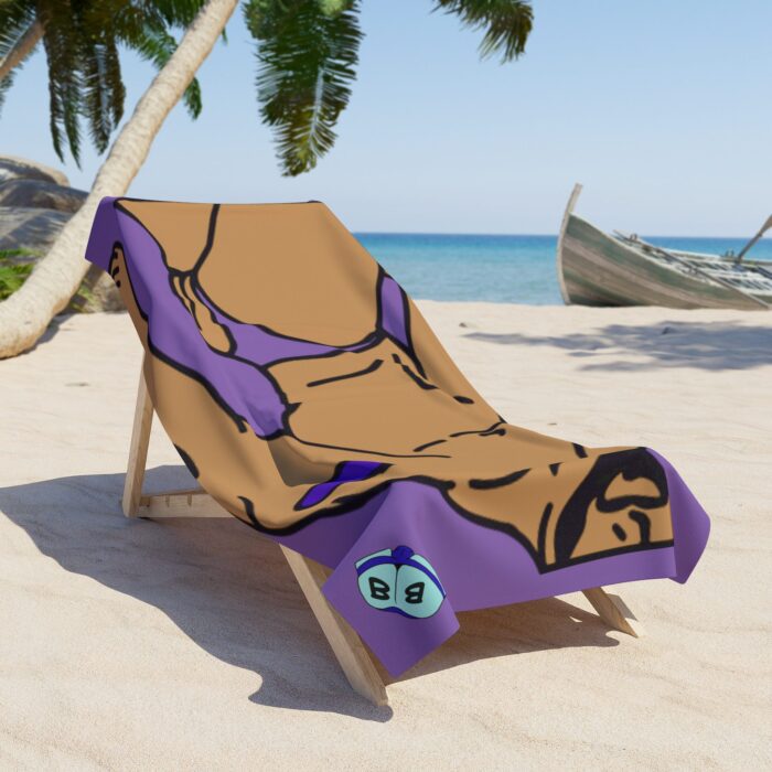 Beach Towel - Eggplant Tattoo. - Image 2