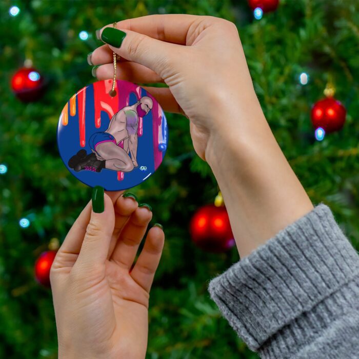Ceramic Ornament - Pink and Pierced - Image 3