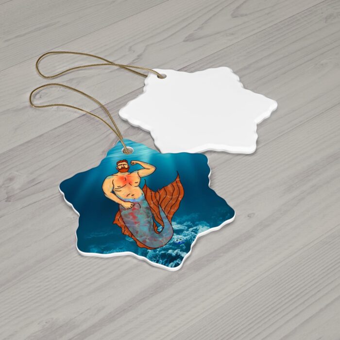 Ceramic Ornament - MerCub Orange Merman - Image 5