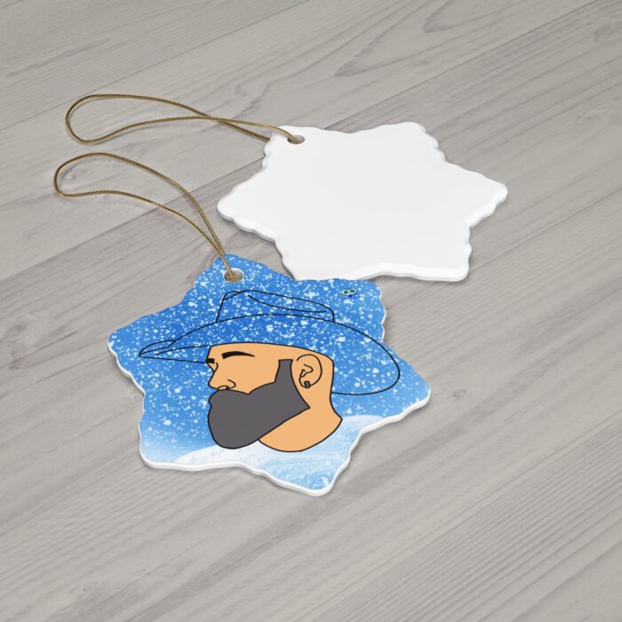 Ceramic Ornament - Bearded Cowboy - Image 5
