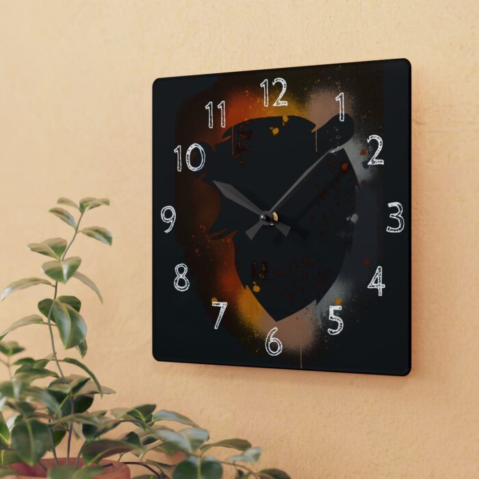 Acrylic Wall Clock - Bear Paint - Image 3