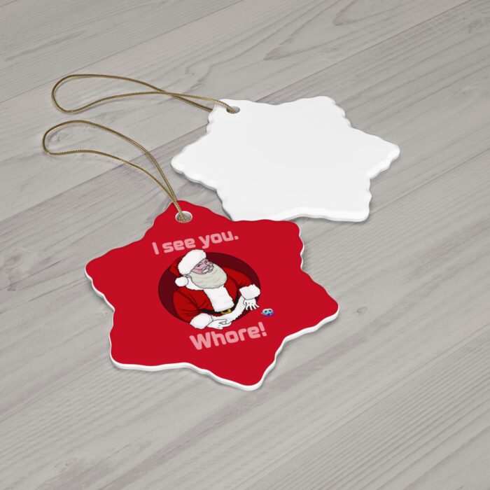 Ceramic Ornament - Santa Sees You - Image 5