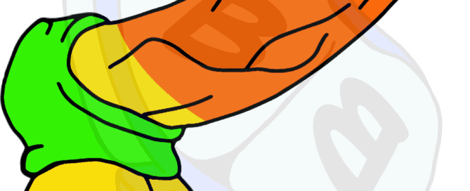 Describing subject of a drawing: The Candy Corn is a divisive candy but we can all agree that a giant cock is a treat everyone can enjoy.