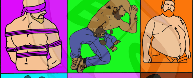 Describing subject of a drawing: Why settle for just having one sexy hunk when multiple is an option!?