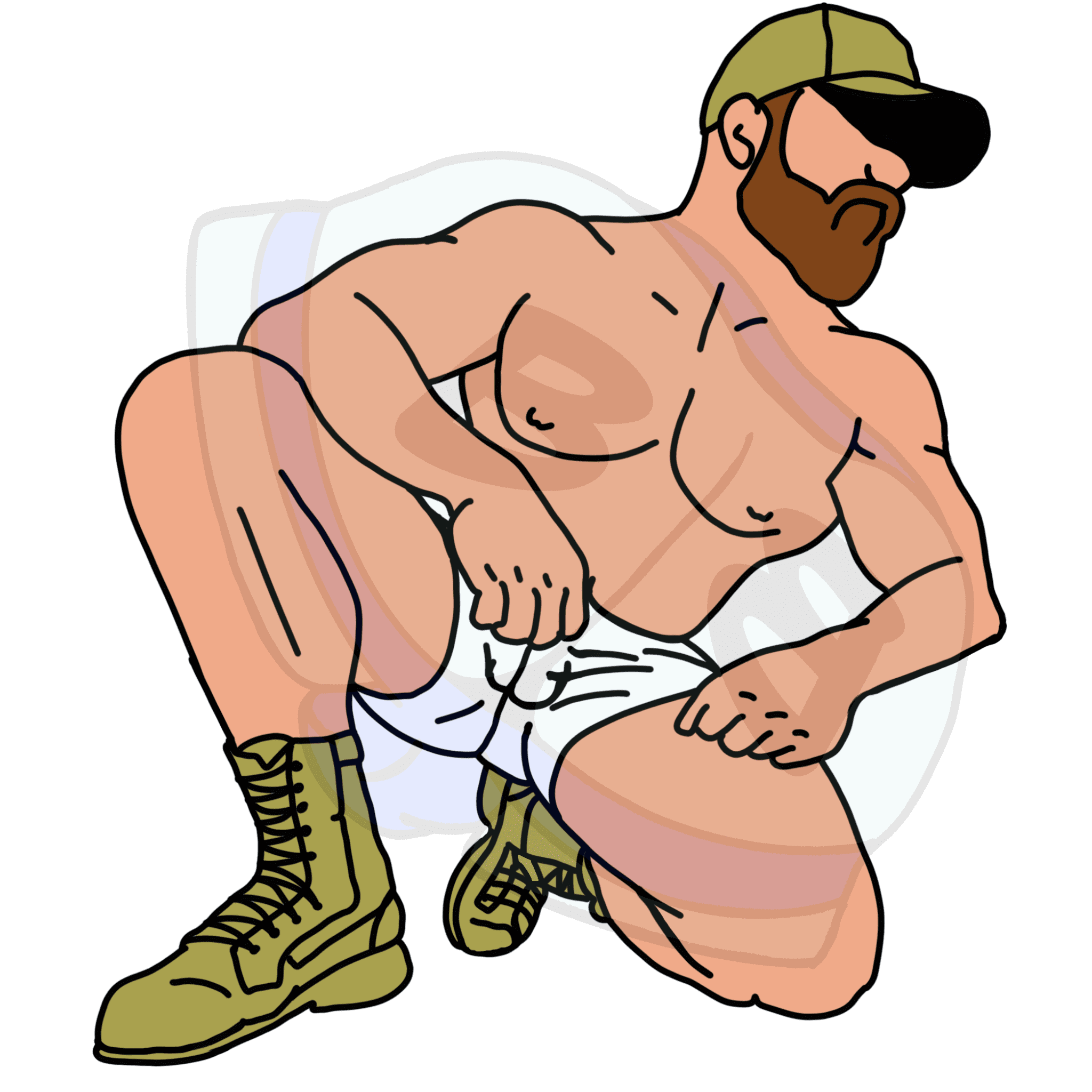 Describing subject of a drawing: Boots are sexy.  Period.  Cowboy