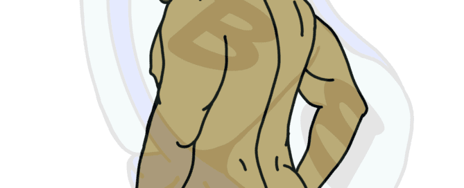 Describing subject of a drawing: Oops did those slip?  Oh