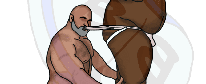 Describing subject of a drawing: Clothes just get in the way
