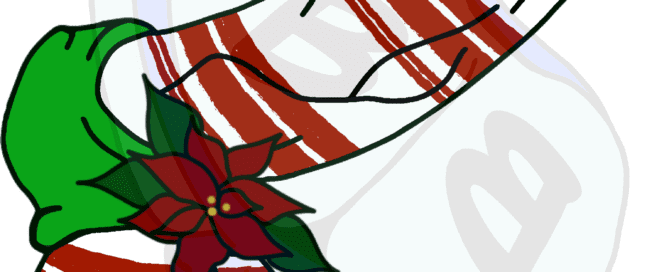Describing subject of a drawing: This might be my new favorite thing to suck on during the holidays!