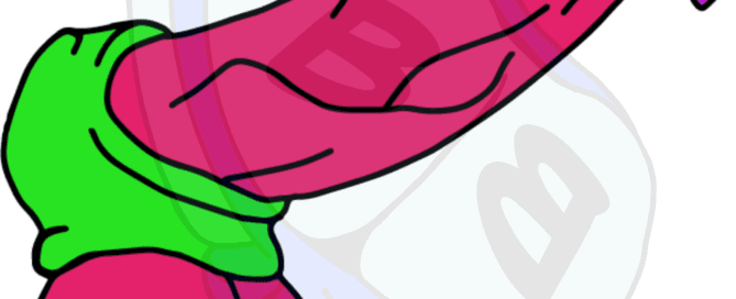 Describing subject of a drawing: One of our founding designs!  Nothing says "unapologetically gay" like a giant