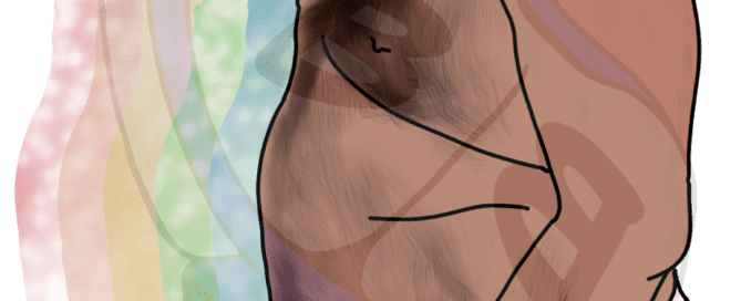 Describing subject of a drawing: A contestant in our Get Bottom'd annual contest