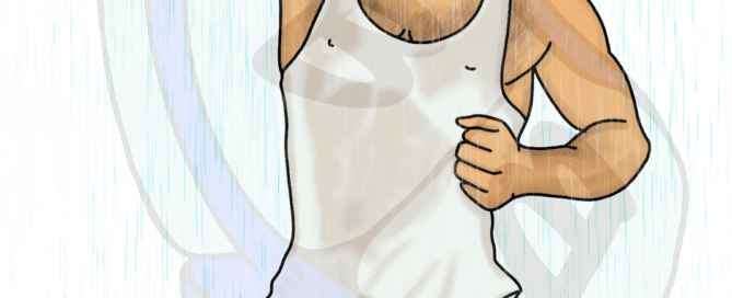 Describing subject of a drawing: Oh no
