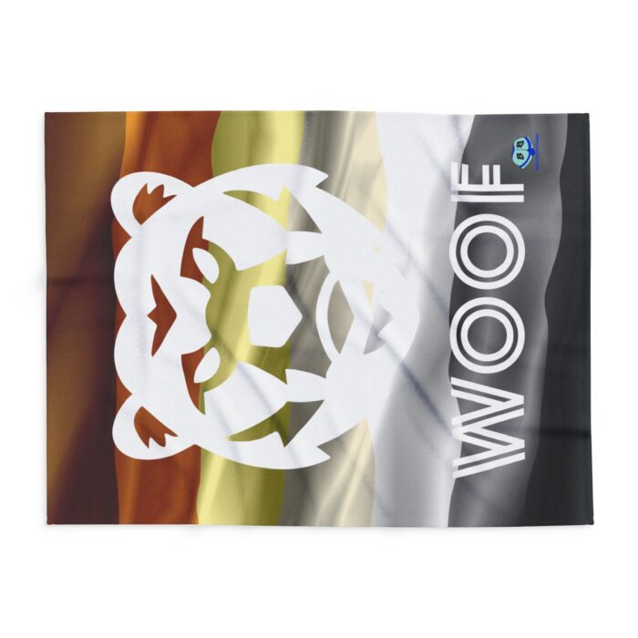 Arctic Fleece Blanket - Woof Geo-Bear - Image 2