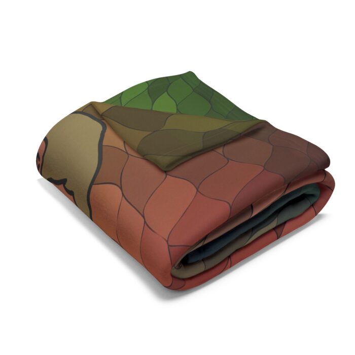 Arctic Fleece Blanket - Snake Skin Ottoman - Image 7