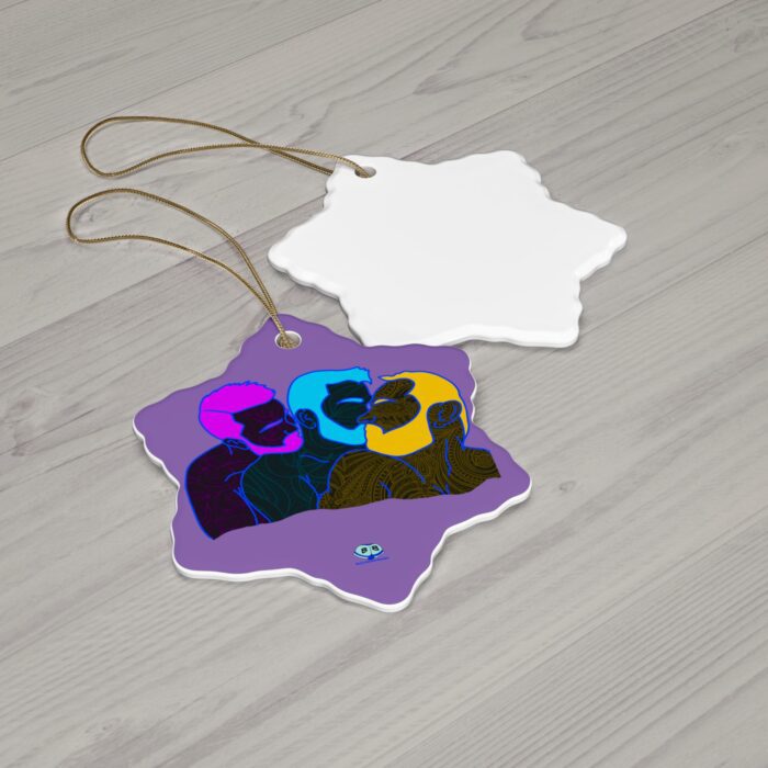 Ceramic Ornament - Throuple Pop Art - Image 5