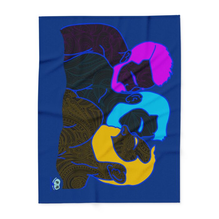 Arctic Fleece Blanket - Throuple Pop Art - Image 2