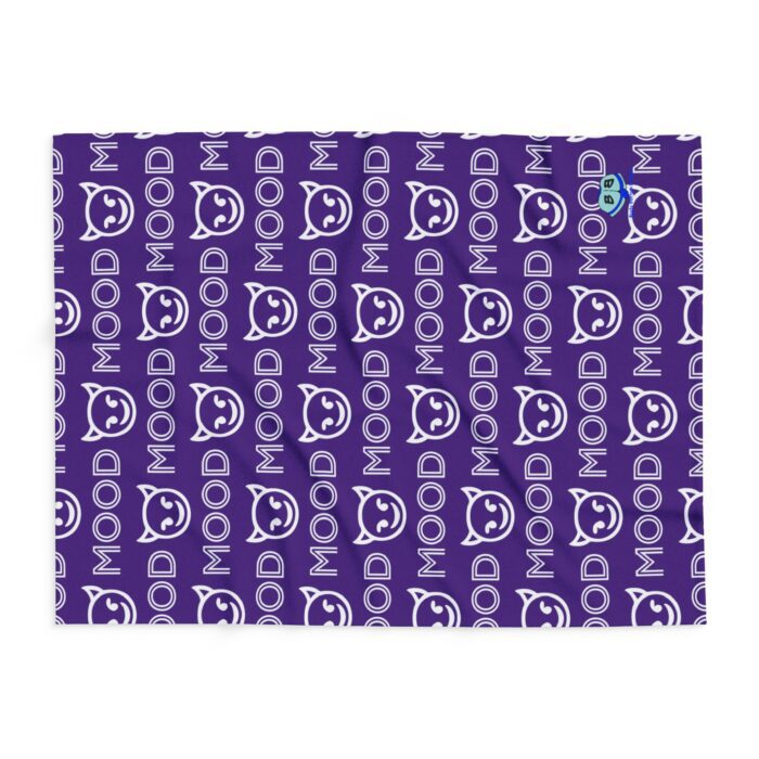 Arctic Fleece Blanket - Mood Devil Emoji - Image 2