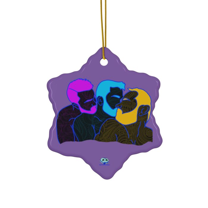 Ceramic Ornament - Throuple Pop Art - Image 4