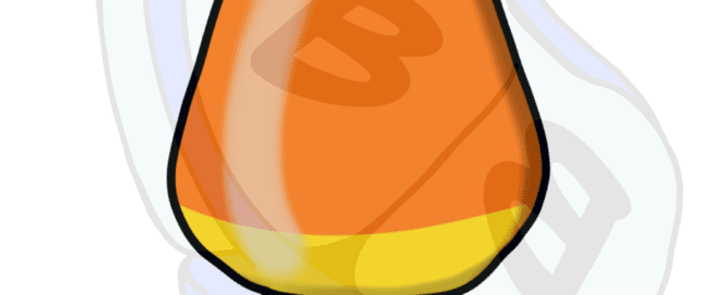Describing subject of a drawing: The Butt Plug that started them all!  The Candy Corn is a divisive candy but we can all agree that butt plugs are a treat everyone can enjoy.