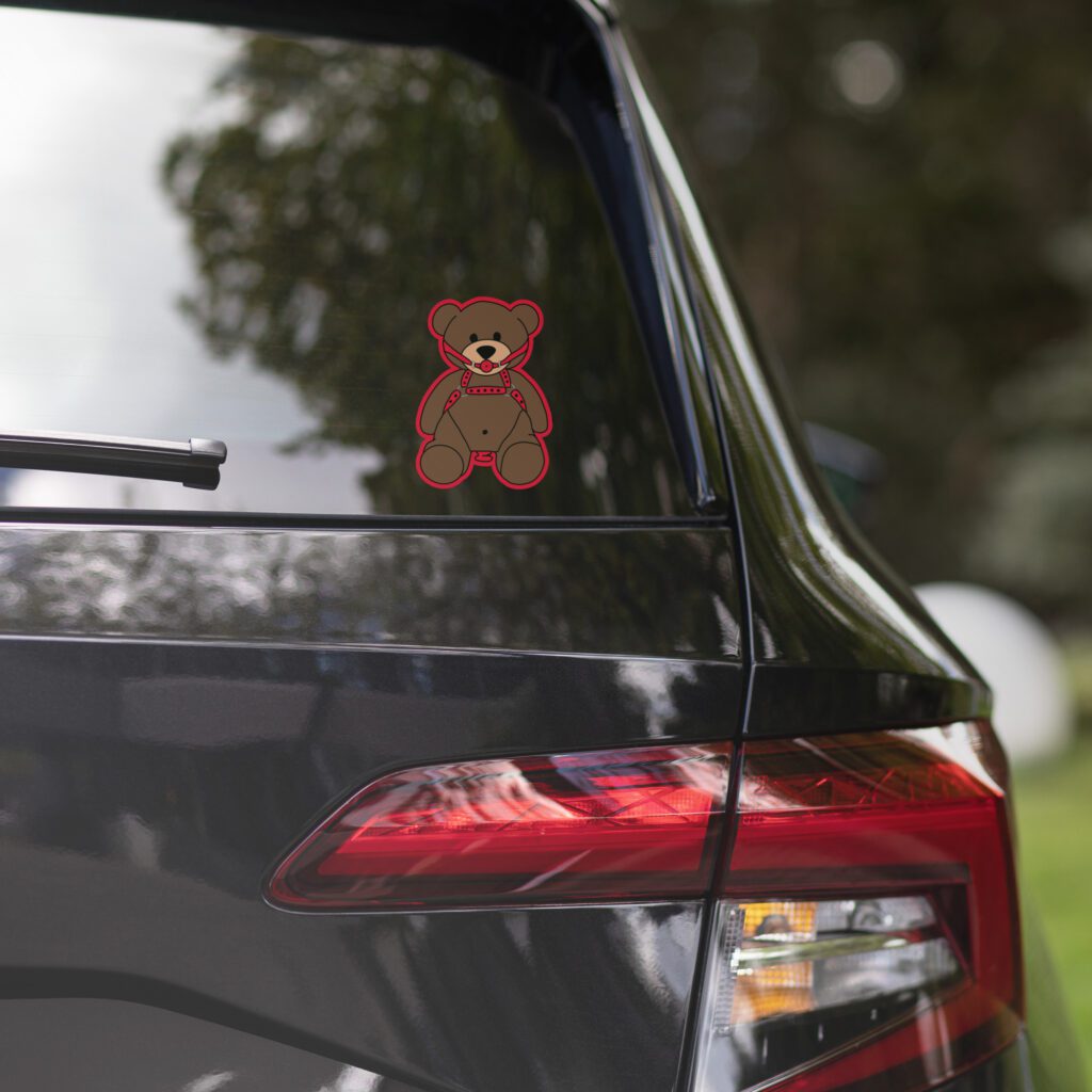 Vinyl Stickers - Gagged Teddy Bear