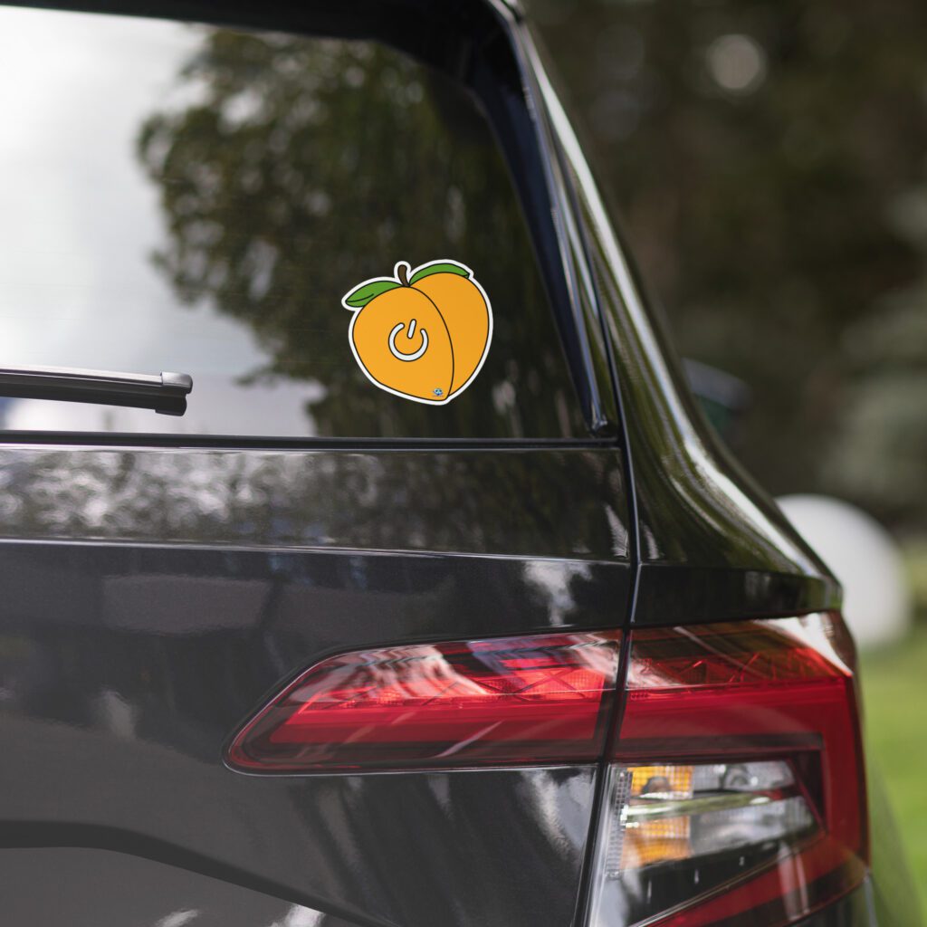 Vinyl Stickers - Power Bottom / Peach