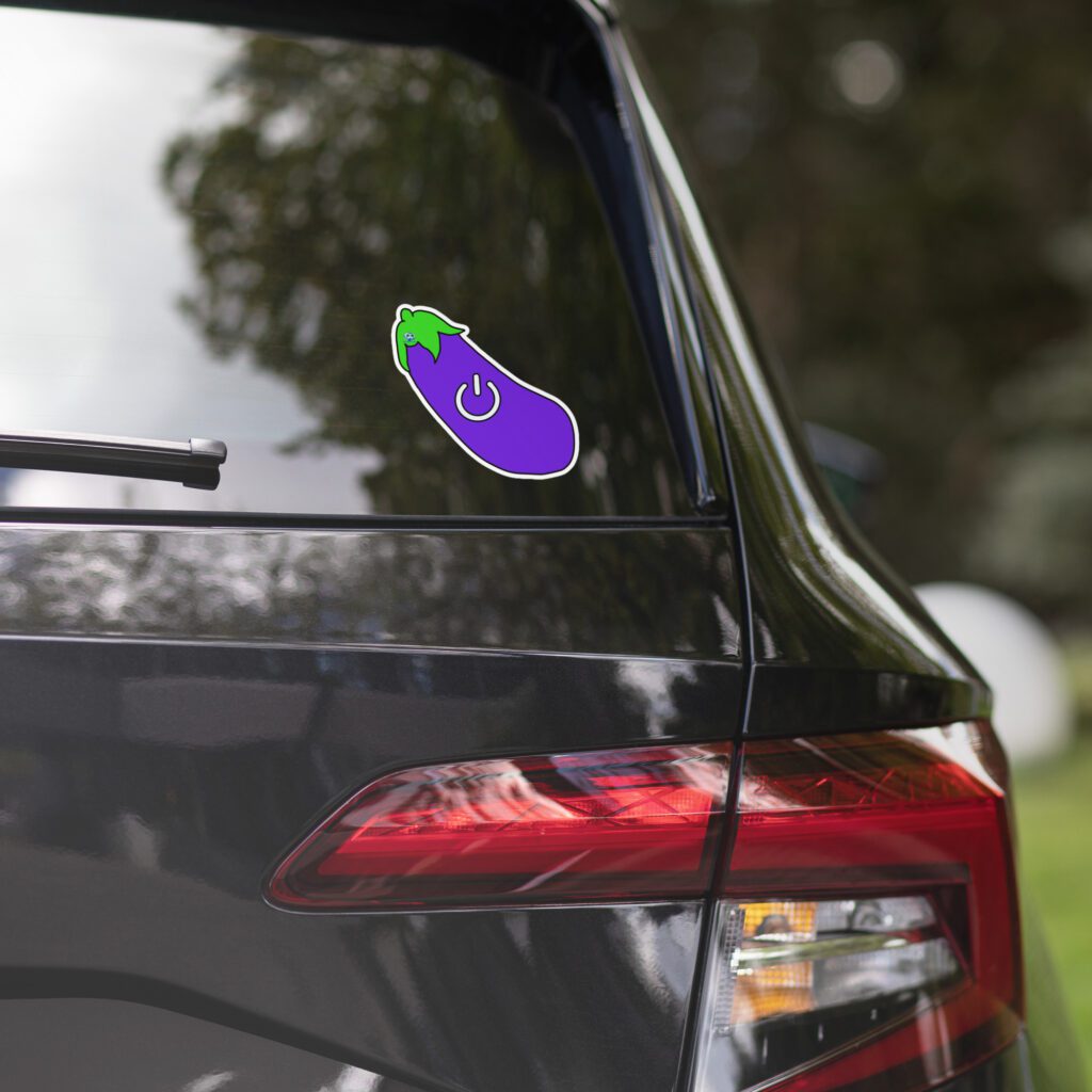 Vinyl Stickers - Power Top / Eggplant