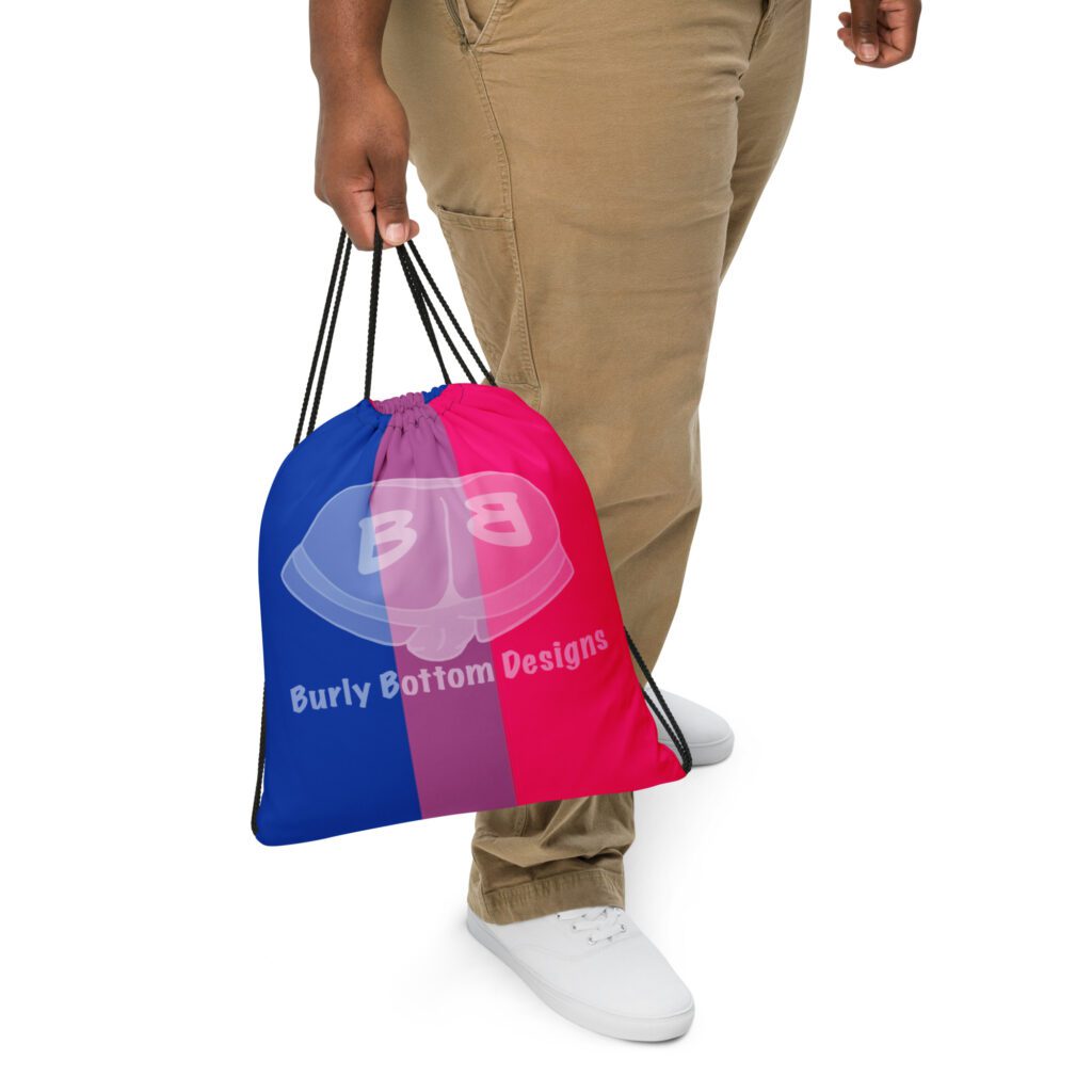 Drawstring bag - 2 Sided Print - Bisexual Pride Flag
