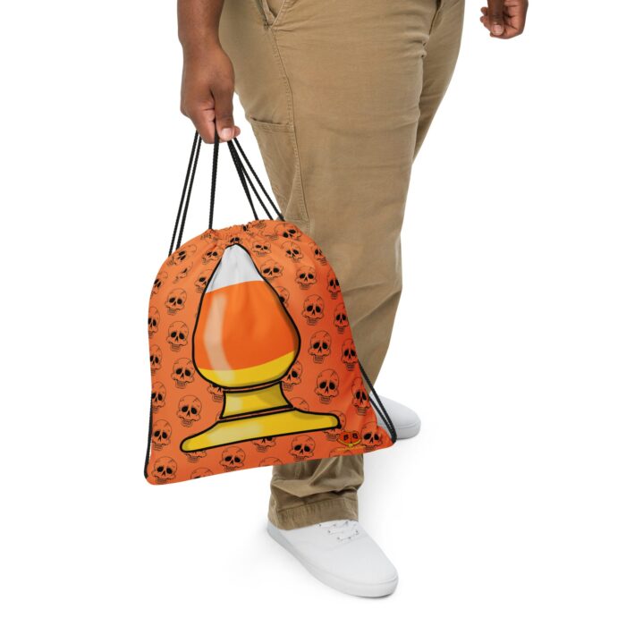 Drawstring bag - 2 Sided Print - Candy Corn Butt Plug / Halloween