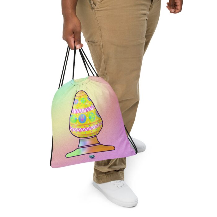 Drawstring bag - 2 Sided Print - Easter Egg Butt Plug
