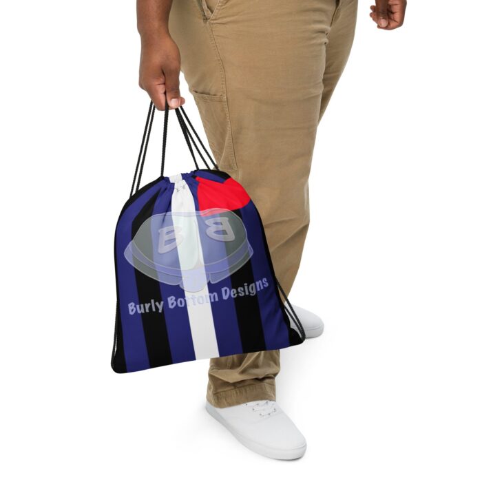 Drawstring bag - 2 Sided Print - Leather Pride Flag